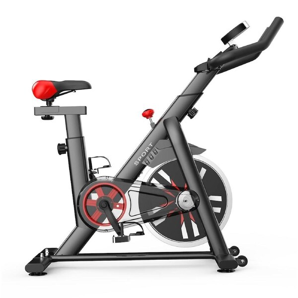 Exercise Spin Bike 8kg Flywheel Fitness Commercial Home Gym LCD Timer Pules Sensor Type-B -Black