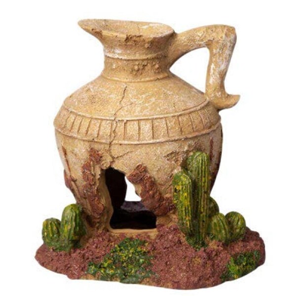 Aqua One Broken Jar On Rock Ornament 12x10.5x13cm (37471)