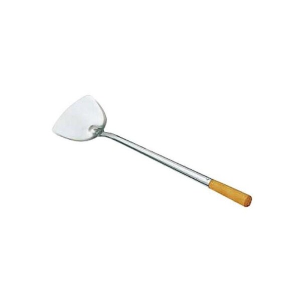 Kanda 18-0 Wooden Handle Pipe Chinese Spatula Small