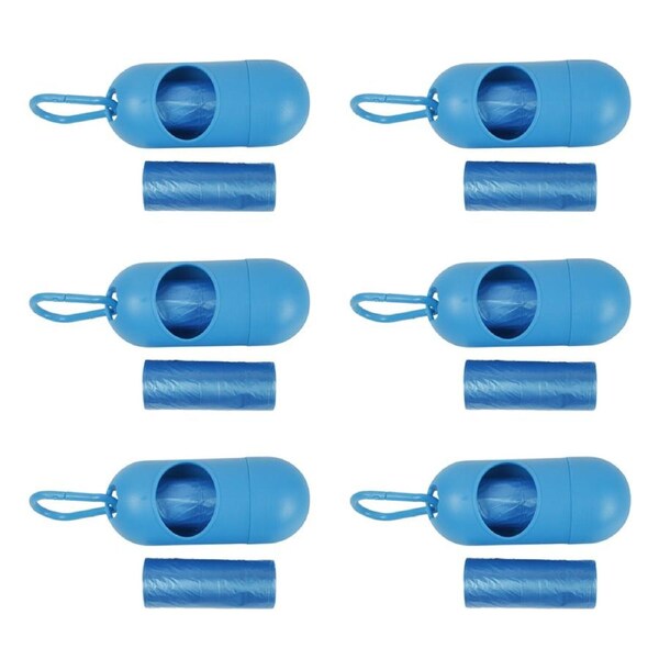 6x 30pc Cuddle Bug Baby Nappy Bag Dispenser w/ Disposable Bags 31x21cm Blue/Pink