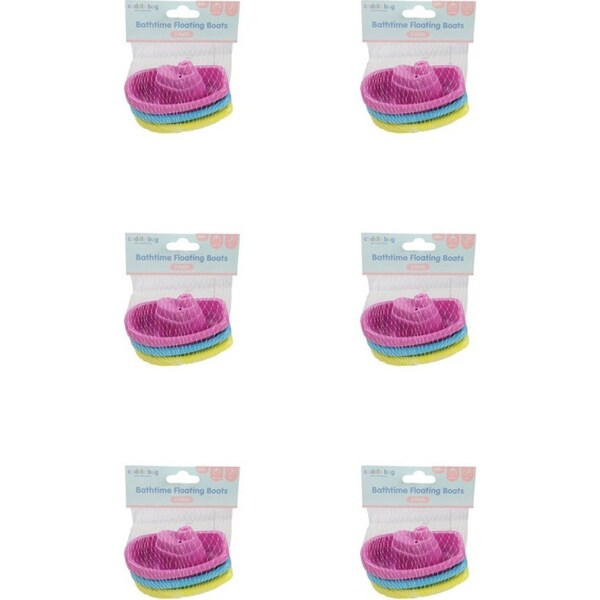 6x 3pc Cuddle Bug Kids/Children Bath Time Floating Boats Fun Play Toy Assorted