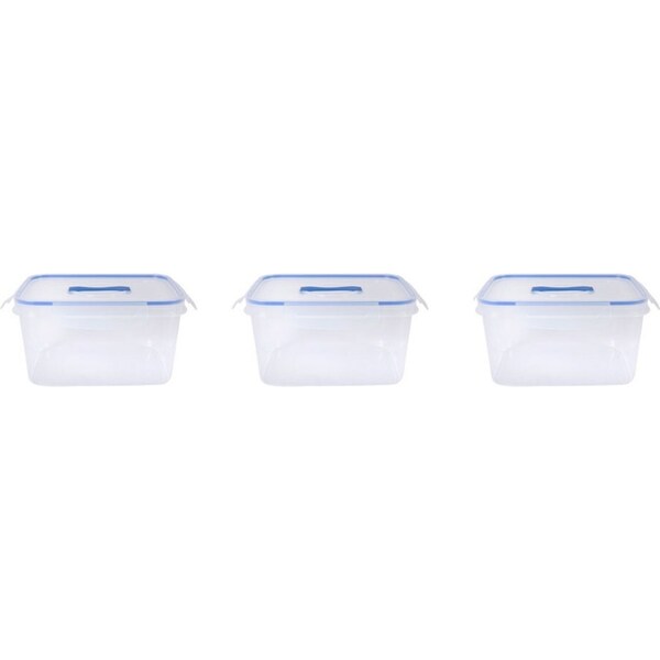 3x Urban Kitchen Sm Storage Container w/ Clip Lock Silicone Lid 26.8x19.8cm