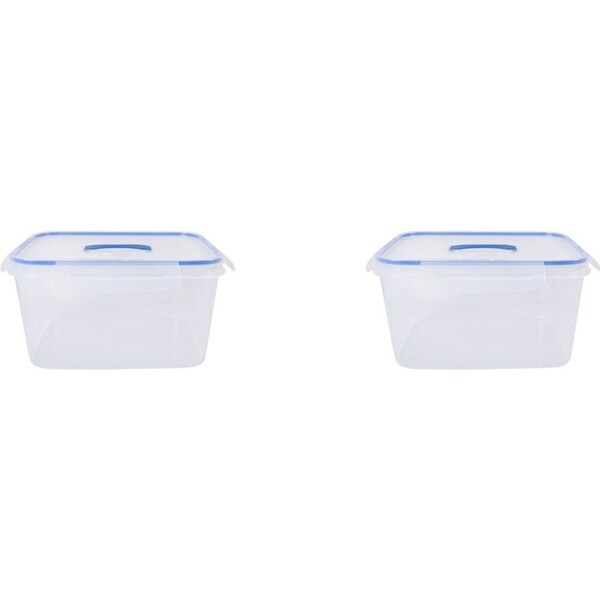 2x Urban Kitchen Lg Storage Container w/ Clip Lock Silicone Lid 33.8x26.8cm