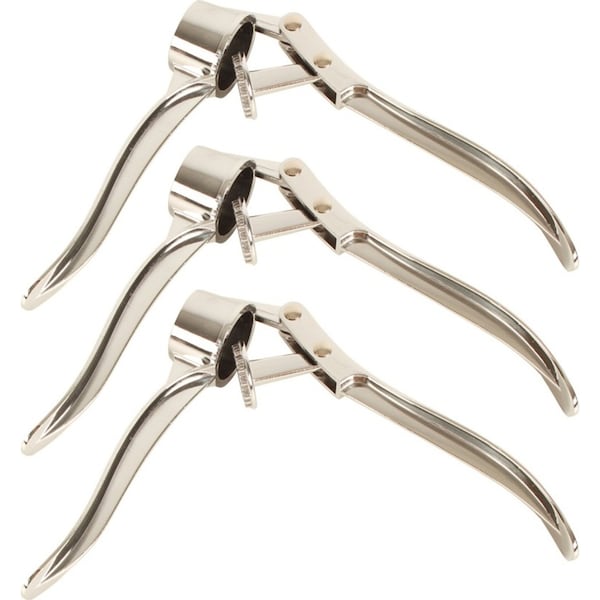 3x Urban Kitchen Zinc Alloy Garlic Press 15cm Efficient & Sturdy Kitchen Tool