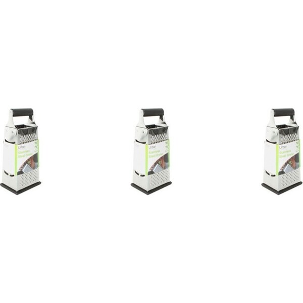 3x Urban Kitchen Stainless Steel Grater Durable & Quality Kitchen Tool 25x10cm