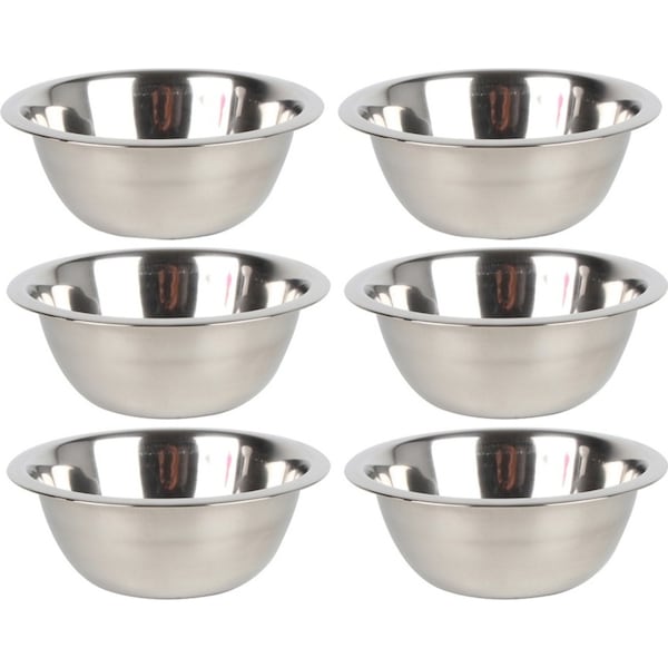 6x Urban Kitchen Stainless Steel Mixing Bowl Quality Durable Design 900ml 19cm