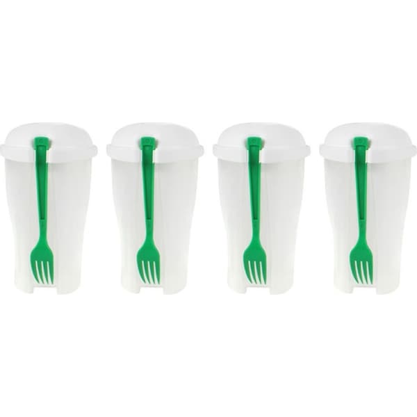 4x 2pc Home Expression Plastic Salad Cup Functional & Stylish Kitchenware 22.5cm