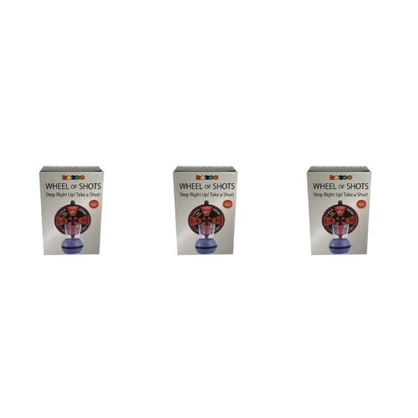 3x 2pc Razoo Wheel of Shots Drinking Game Compact & Fun Party Supplies 18x12cm