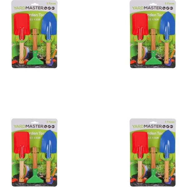 4x Yard Master Mini Garden Tools Set Durable Design Gardening Tools 20.5x6.5cm