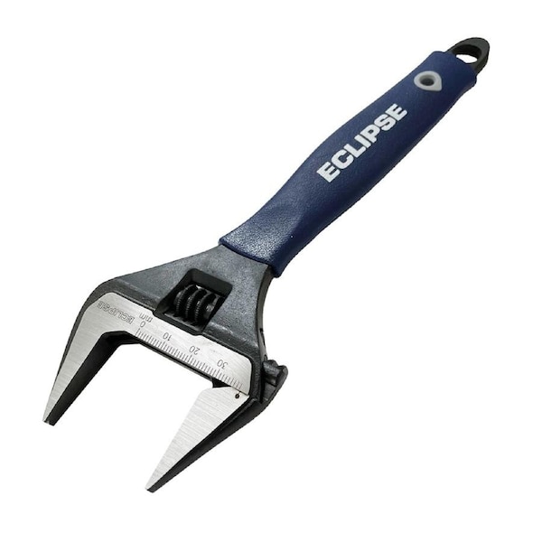Eclipse Pro Tools Extra Wide Jaw Adjustable Steel Wrench 200mm Plumbing Tool BLU