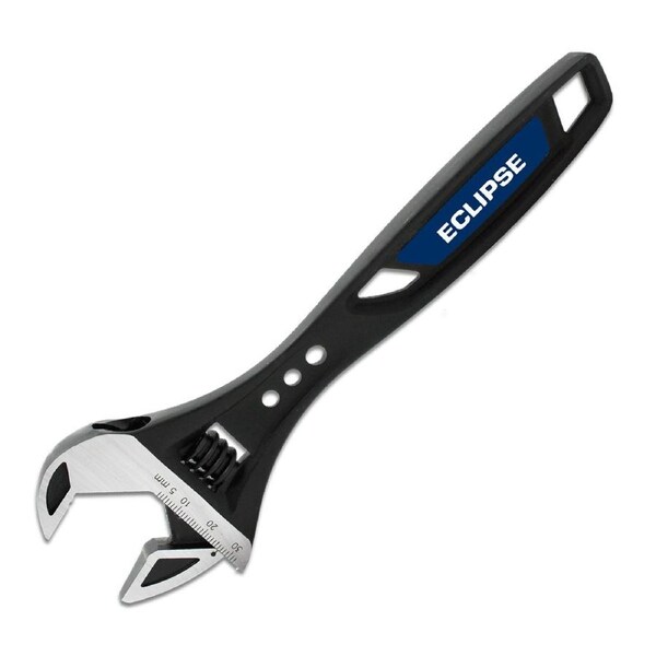 Eclipse Pro Tools Tri-Grip Adjustable Steel Wrench 200mm Plumbing Tool Black