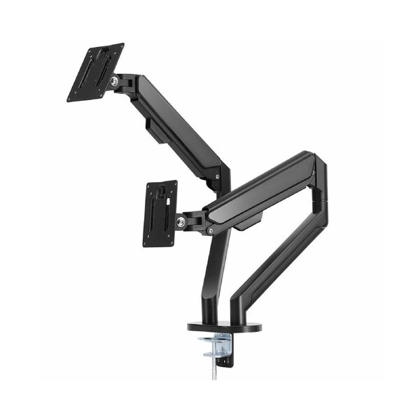Monitor Dual Arm Stand Steel Display Desk Mount Bracket Screen Holder up to 35''