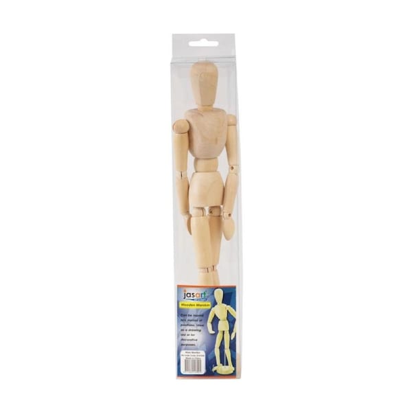 Jasart Wooden Manikin Moveable Modelling Reference Drawing Aid 12in Female NTRL