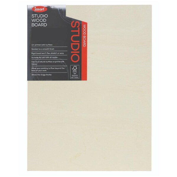 Jasart Studio 1 1/2" Thick Edge 18x24" Wooden Artist Board Art Painting/Drawing