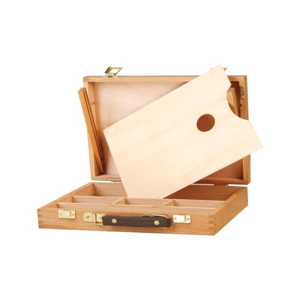 Jasart Artist Single Tier 32.5x25cm Wooden Storage Paint Box w/ Carry Handle