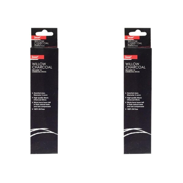 2x 10pc Jasart Willow Charcoal Sticks Oil-Free Drawing/Painting Art/Craft Black