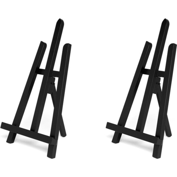 2x Jasart Tabletop Painting Colour Easel Drawing Canvas Holder Stand 29x40cm BLK