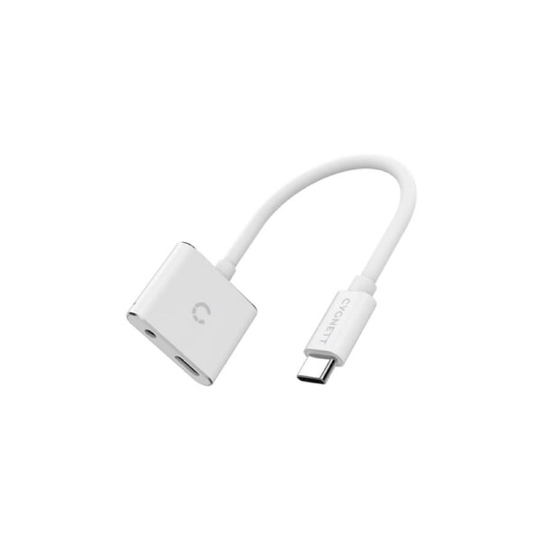 [CY2866PCCPD] Cygnett Essentials USB-C to 3.5MM Audio & USB-C Fast Charge Adapter White