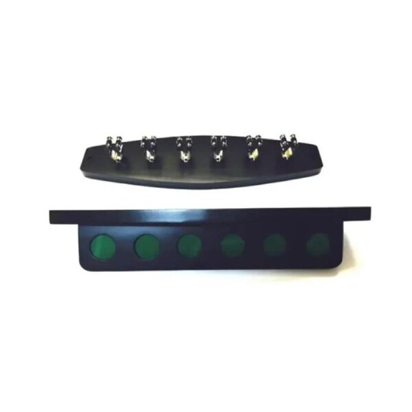 Black Pool Snooker Billiard Table Cue Wall Rack (Chrome Cue Clips)