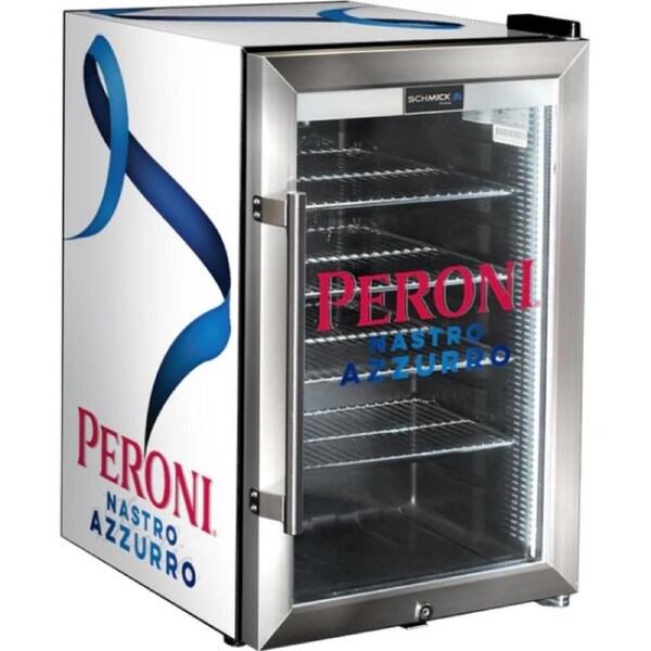 Peroni Branded Triple Glazed Alfresco 70 Litre Bar Fridge