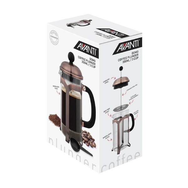 Avanti Domo Copper 3 Cup Coffee Plunger 350ml