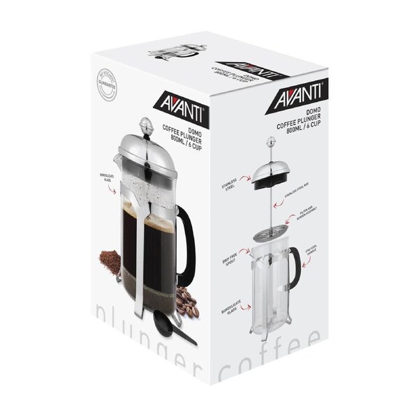 Avanti Domo 6 Cup Coffee Plunger 800ml