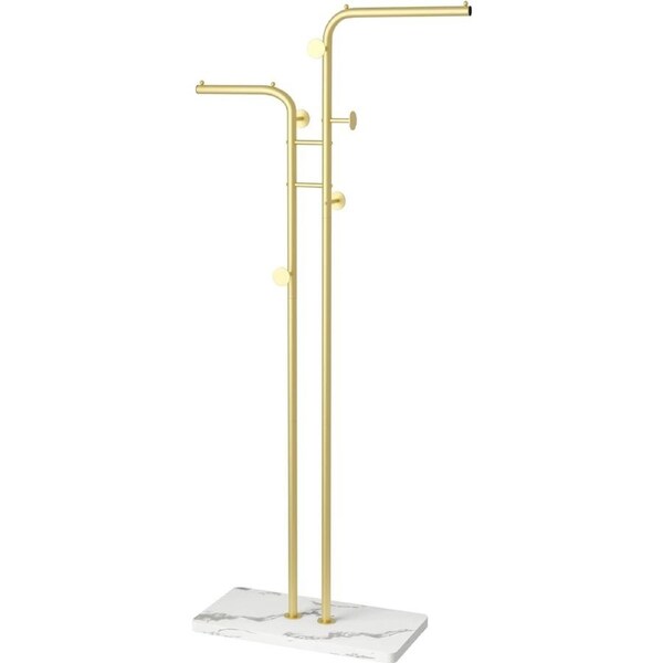 Sturdy Metal Coat Rack with 5 Hooks: Organize Your Entryway in Style