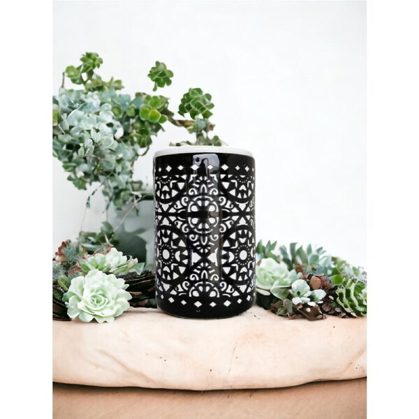 Black Ceramic Electric Oil Burner Table Lamps Illuminate and Fragrance Your Space with Ease