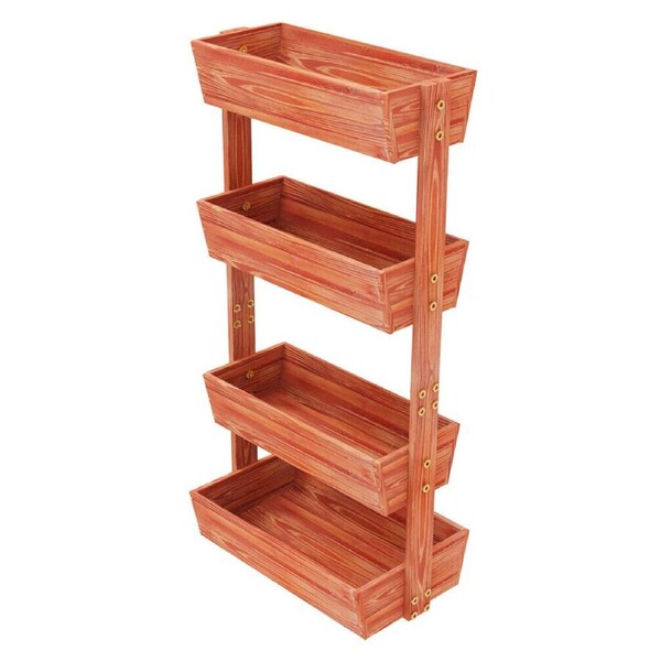 4-Tier Vertical Garden Planter: Ideal for Outdoor Flowers, Vegetables, and Herbs