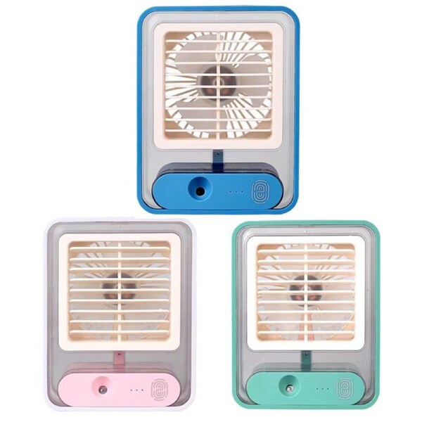 Ozoffer Portable Personal Air Conditioner Fan Mini Air Cooler Desk Fan USB Rechargeable Green