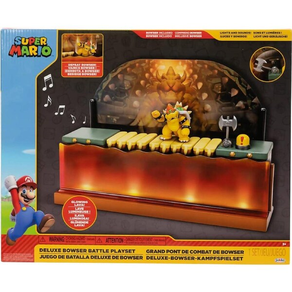Nintendo - Super Mario - 2.5-inch Deluxe Bowser Battle Playset
