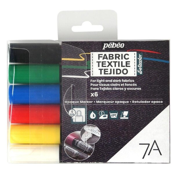 6pc Pebeo 7A Opaque Paint Markers Set Creative Art Painting/Drawing Kit