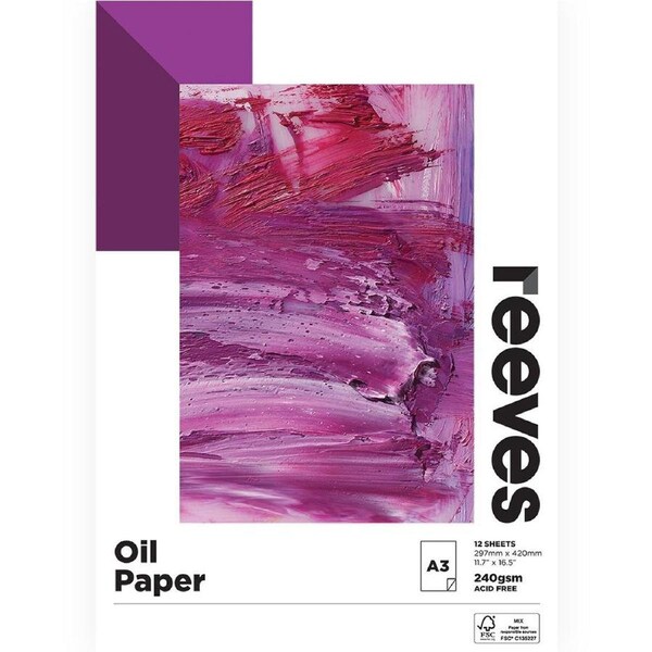 Reeves 240gsm 12 Sheets A3 Size Premium High Quality Craft Paint/Sketch Paper