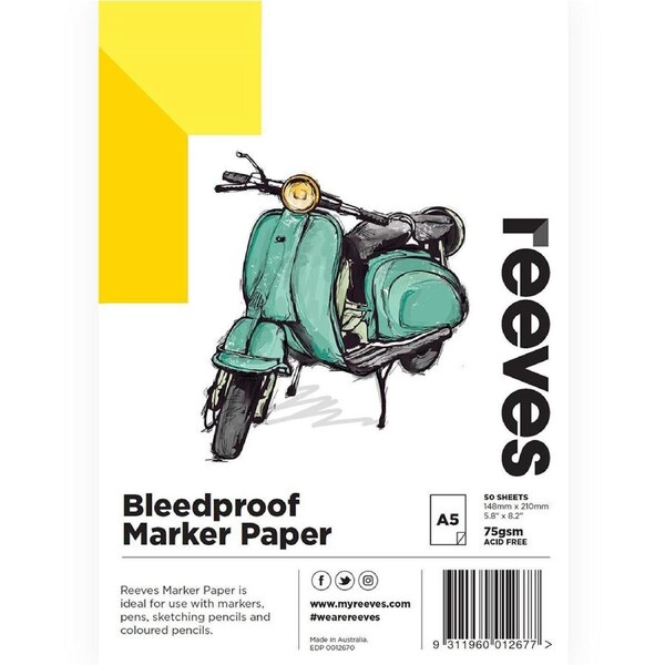 Reeves 75gsm 50 Sheets A3 Size Premium High Quality Craft Paint/Sketch Paper