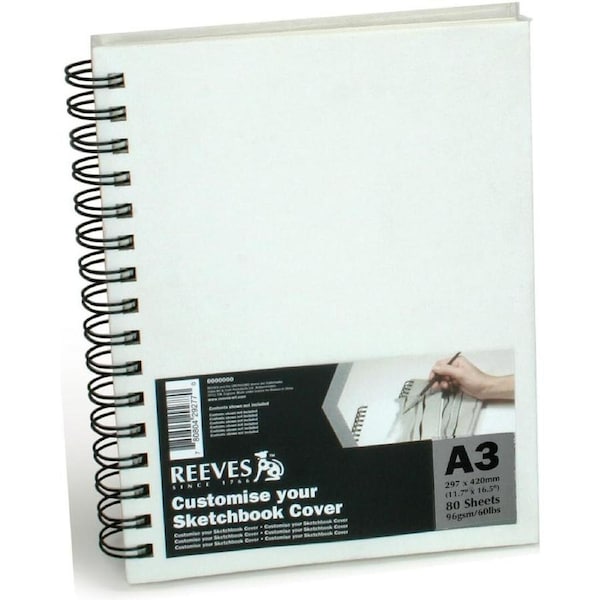 Reeves Canvas Covered Customizable Sketchbook Journal A3 Size 80 Sheets 96gsm
