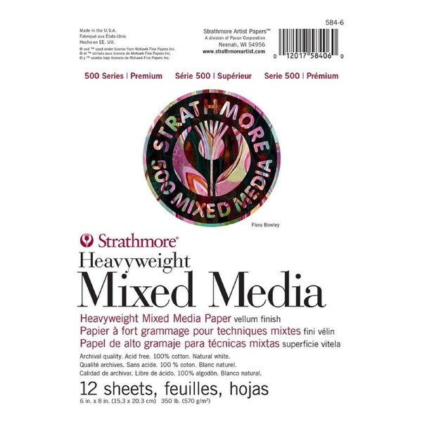 Strathmore 570gsm 6x8'' 12 Sheets Mixed Media Heavyweight Premium Art Paper