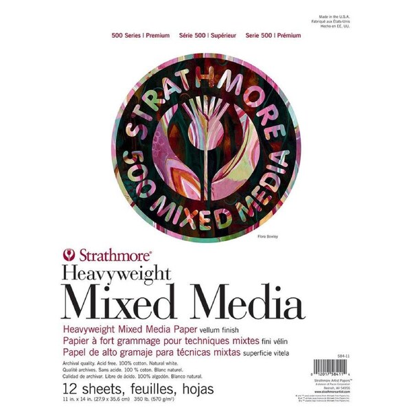 Strathmore 570gsm 11x14'' 12 Sheets Mixed Media Heavyweight Premium Art Paper