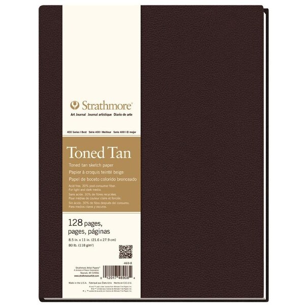 Strathmore 400 Series HB Art/Sketch Journal Toned Tan 8.5''x11'' 128 Sheets