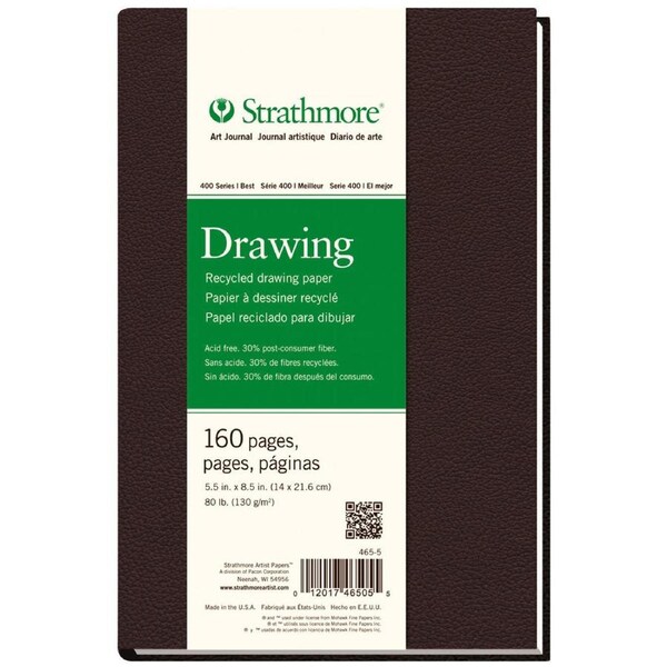 Strathmore 400 Series HB Recycled Draw Art/Sketch Journal 5.5''x8.5'' 160 Sheets