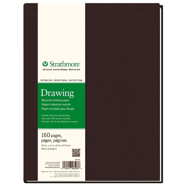 Strathmore 400 Series HB Recycled Draw Art/Sketch Journal 8.5''x11'' 160 Sheets