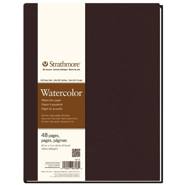 Strathmore 400 Series HB Water Colour Art/Sketch Journal 8.5''x11'' 48 Sheets