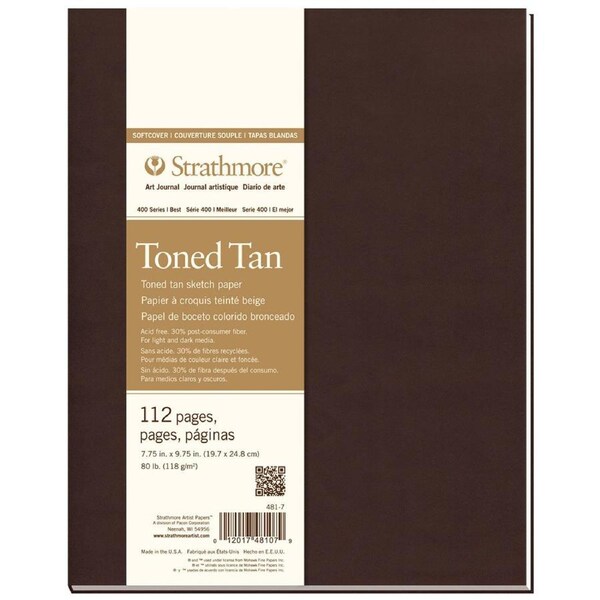 Strathmore 400 Series Toned Tan Art Softcover Journal 7.75x9.75'' 112 Sheets