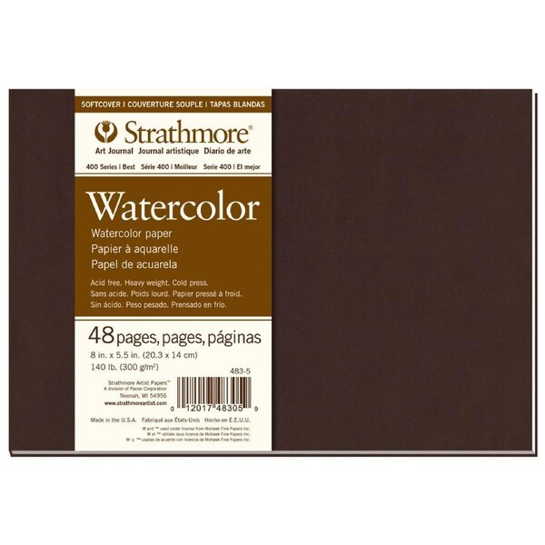 Strathmore 400 Series Water Colour Art Softcover Journal 8x5.5'' 48 Sheets