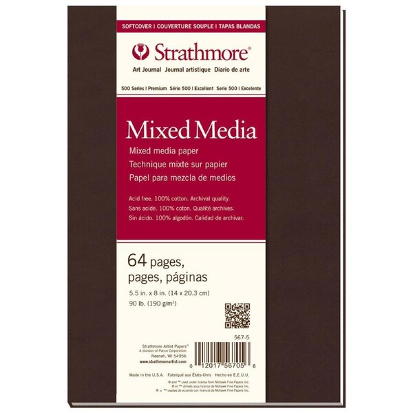 Strathmore 500 Series Mixed Media Softcover Art/Sketch Journal 5.5x8'' 64 Sheets