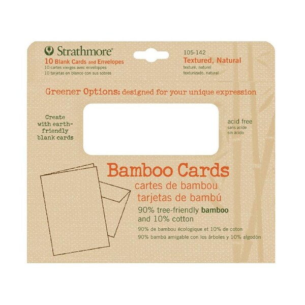 10pc Strathmore Enviro Friendly Greeting Cards & Envelopes Kit - Bamboo 5''x7''