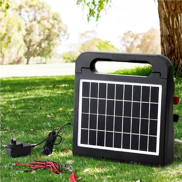 Giantz 5km Electric Fence Energiser Solar Farm 0.15J