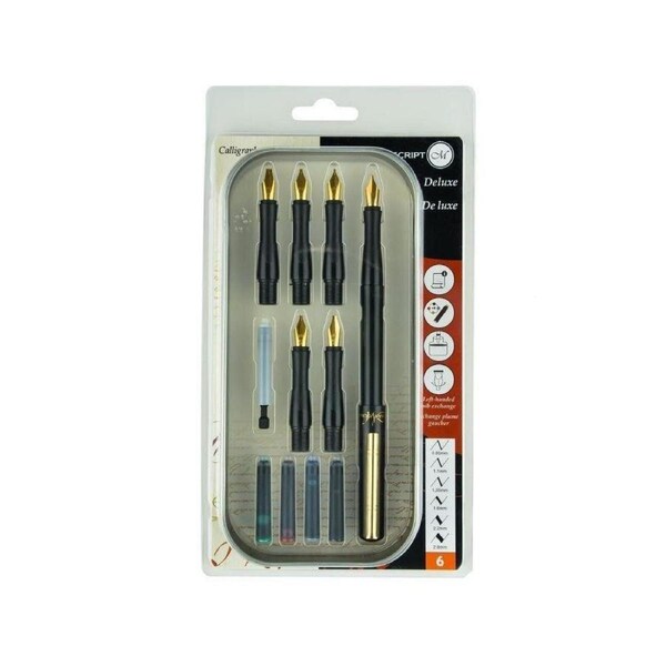 Manuscript Deluxe 6 Nib Calligraphy Set Creative Arts And Craft Drawing