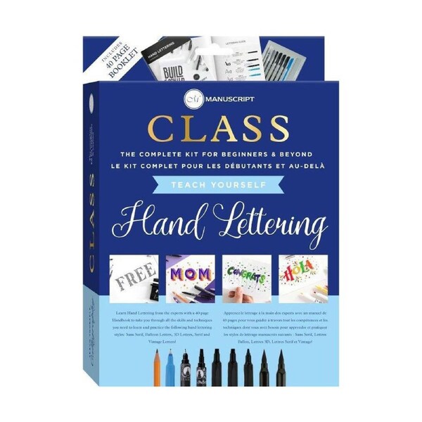 Manuscript Class Teach Yourself Hand Lettering Decorative Typography Kit