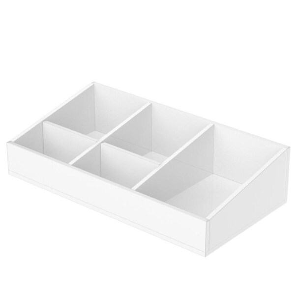 Alva 5 Compartment Sachet Holder Glossy White