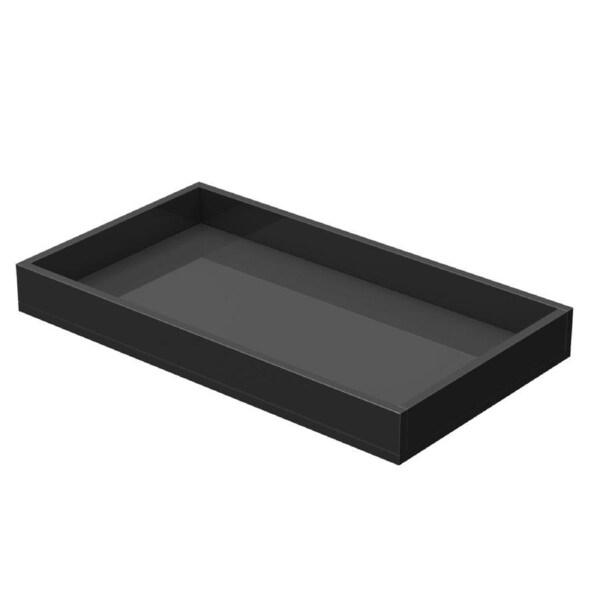 Alva Matt Black Rectangle Bathroom Tray